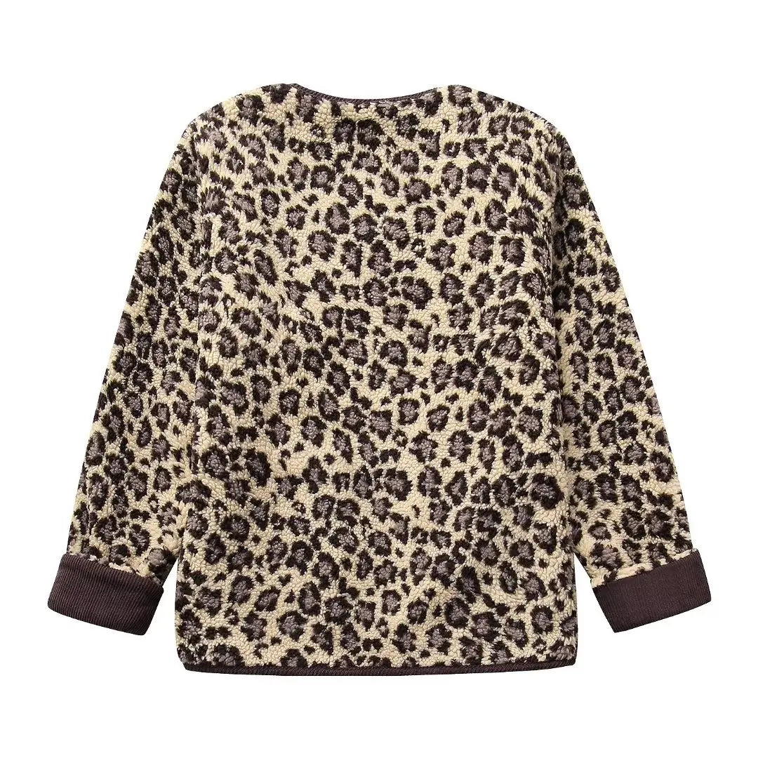 Mint | Women's Oversized Leopard Print Vest