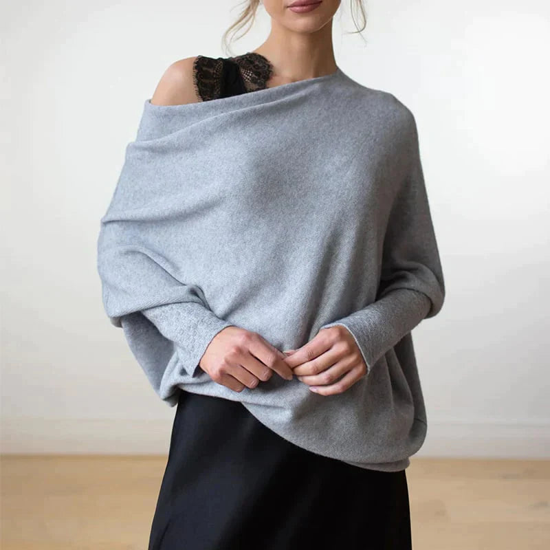 Annika | Women's Asymmetrical Loose Fit Sweater - Chic and Casual in Premium Fabrics