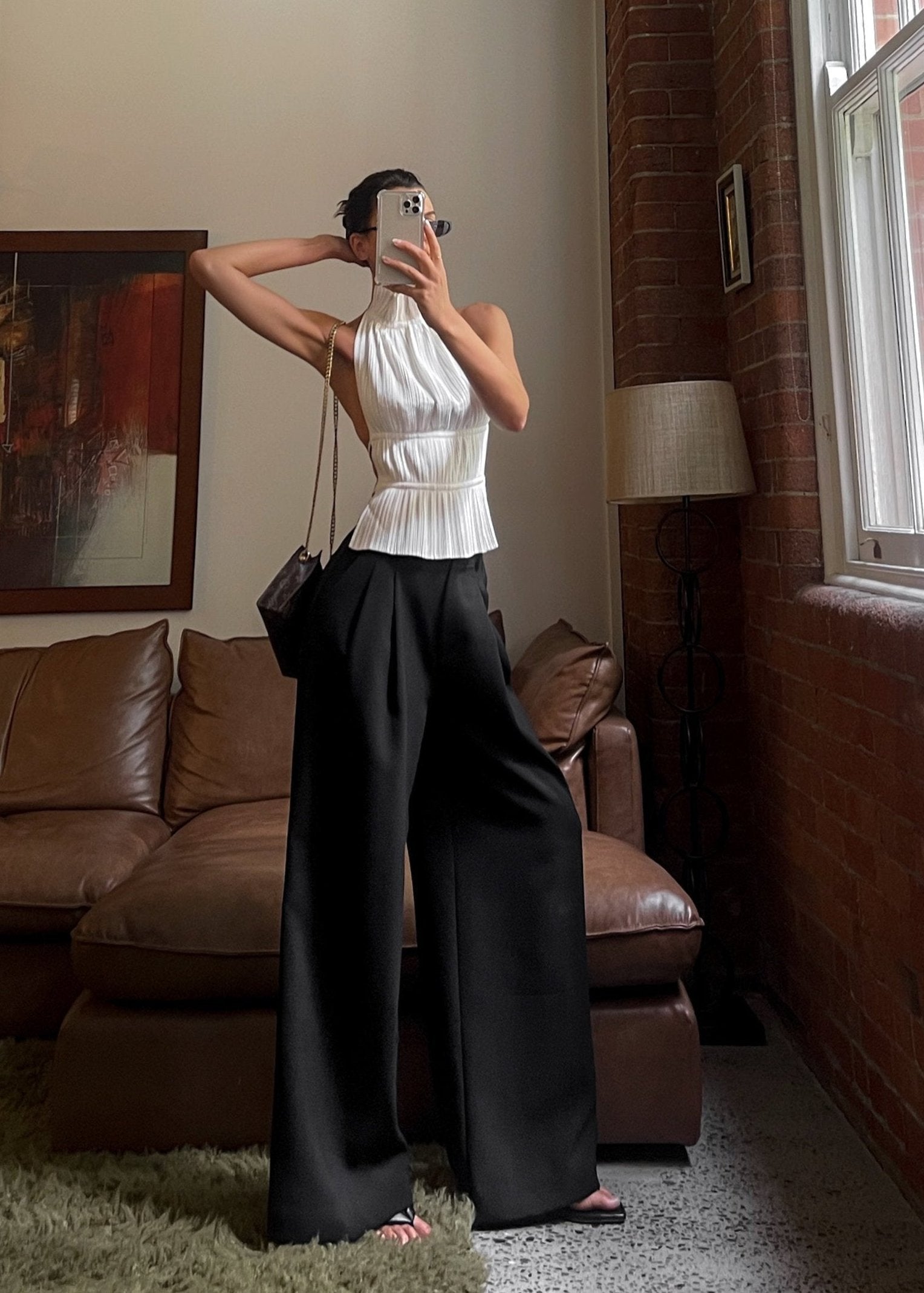 Mandi | Black High-Waisted Palazzo Trousers