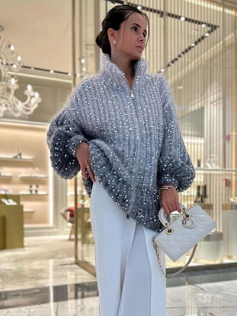 Eryka | Elegant Longline Oversized Shimmer Vest for Women