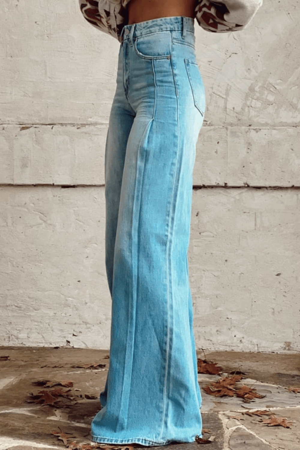 Nanine | Vintage-Inspired Boho Wide Leg Denim Trousers