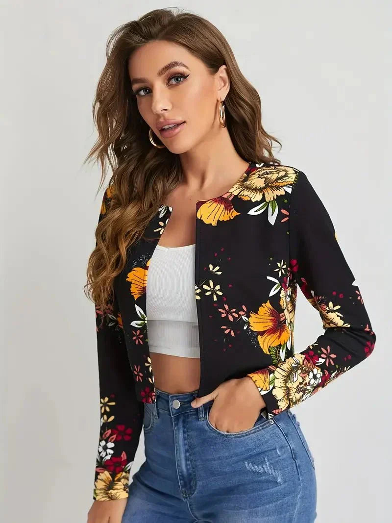 Jowi | Women's Floral Print Blazer – Chic & Lightweight