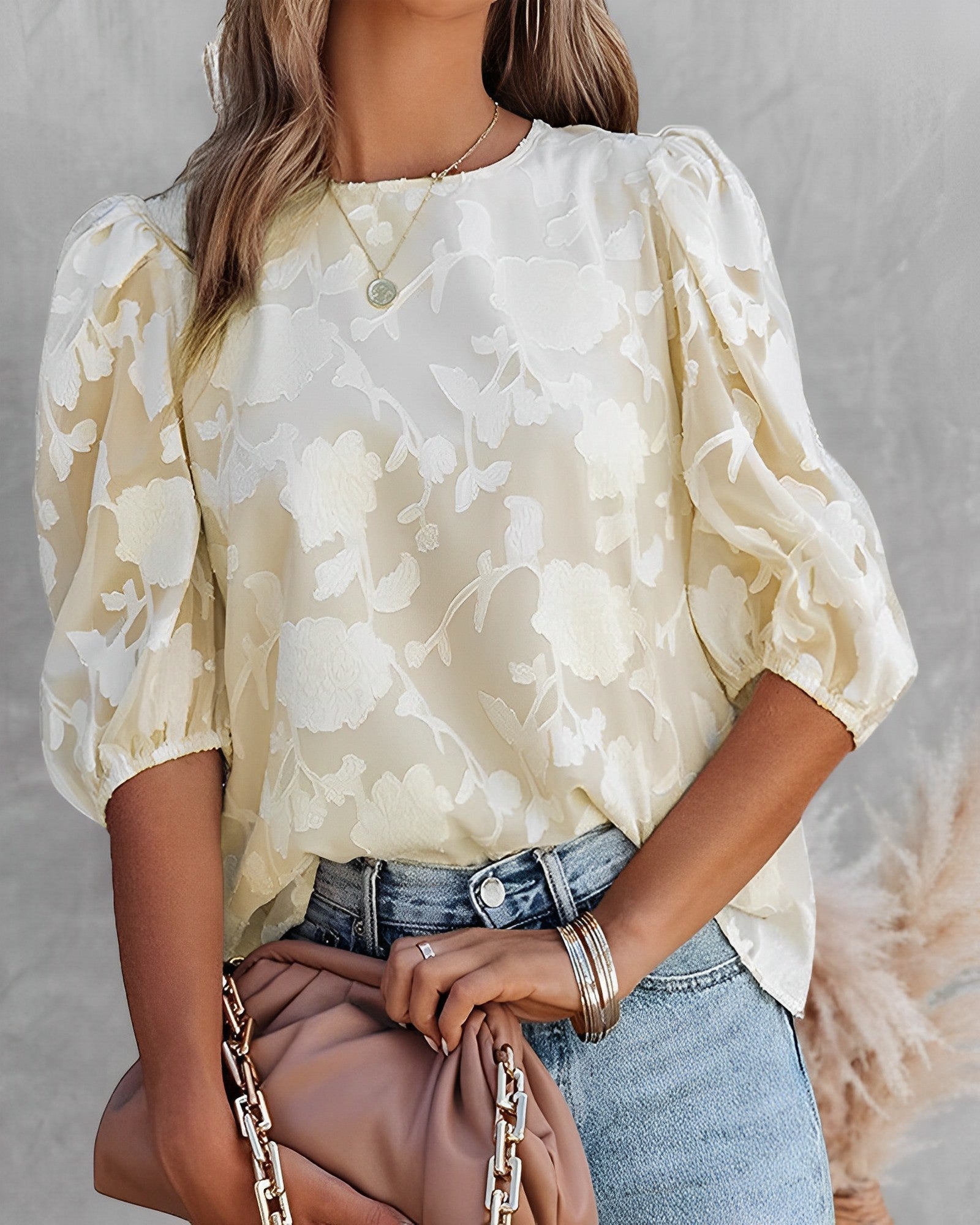 Gratia | Elegant Floral Print Women's Blouse