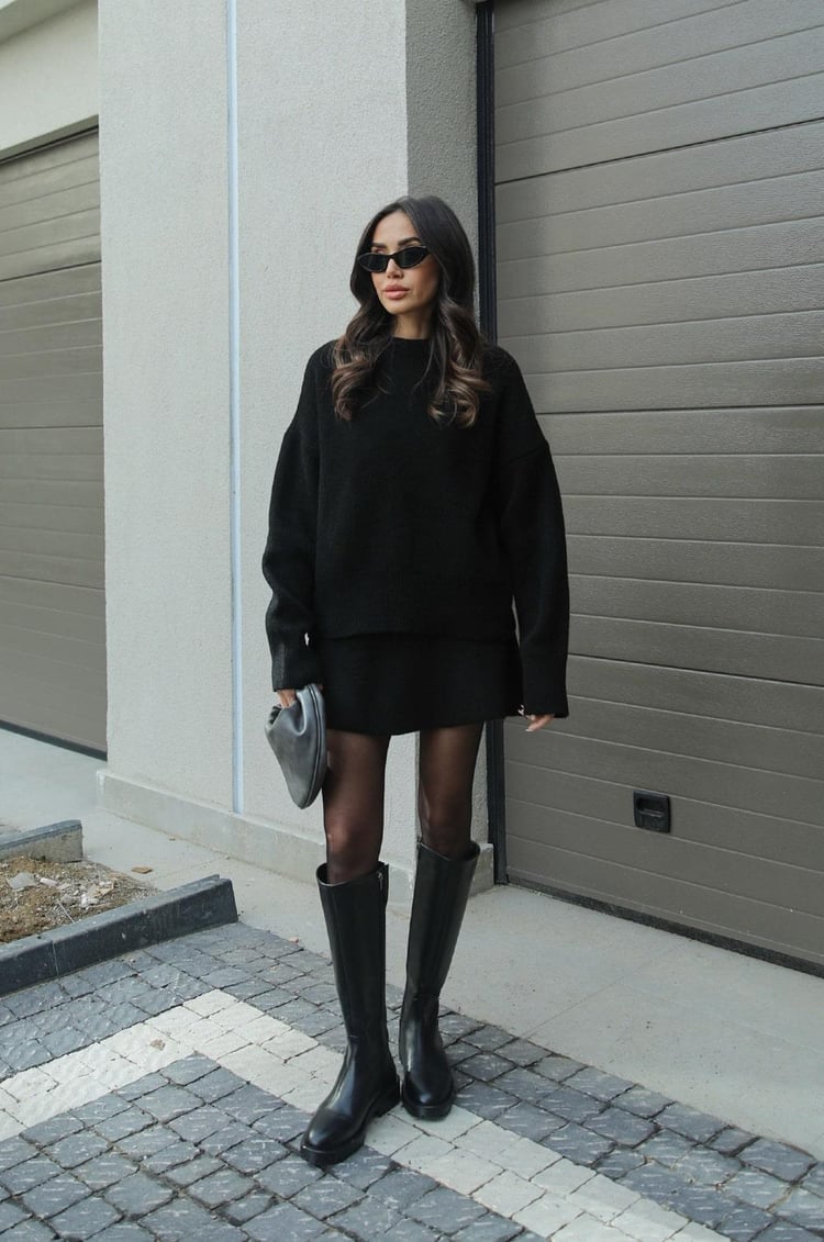 Violet | Knit Top and Skirt Set