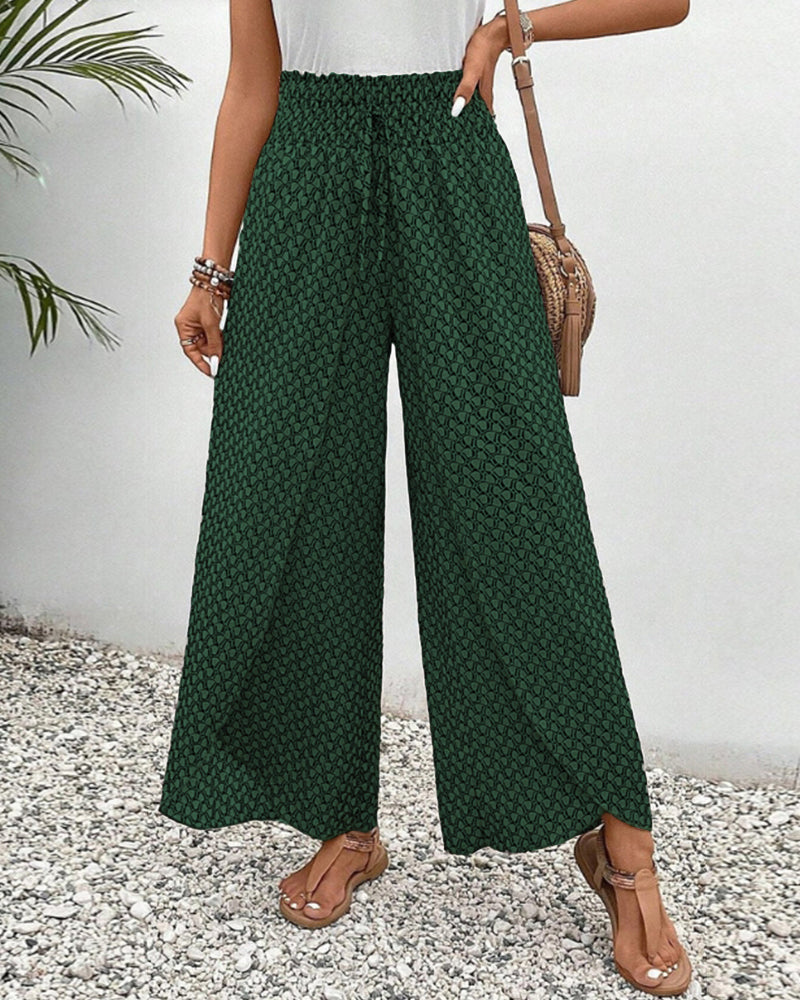 Cissie | Printed Wide Elastic Pants
