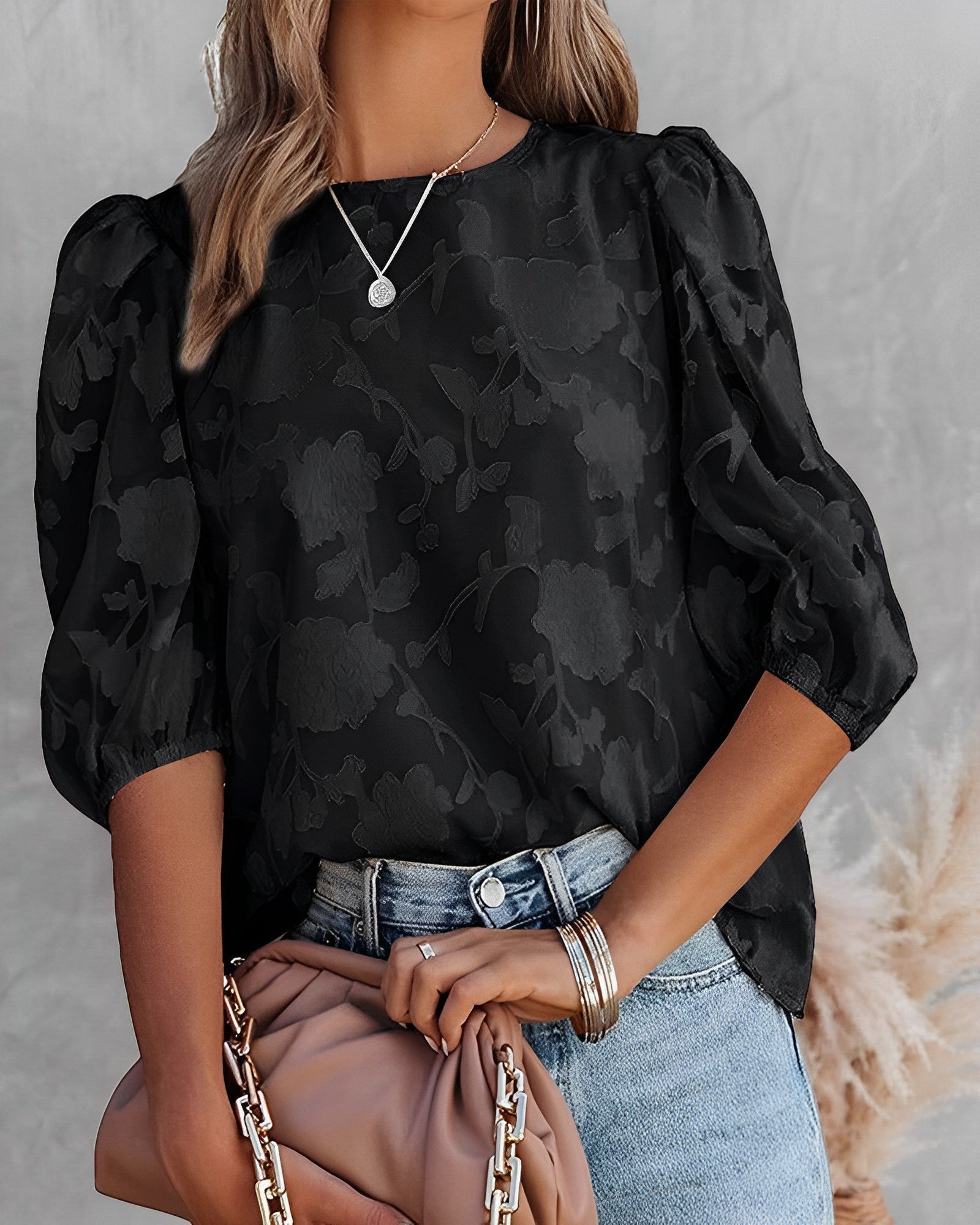 Gratia | Elegant Floral Print Women's Blouse