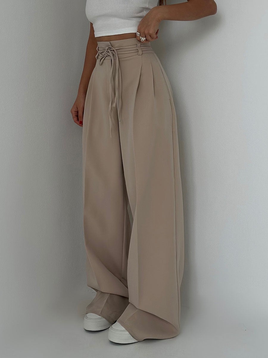 Margy | Women's High-Waisted Wide Leg Pants - Stretchy Fabric