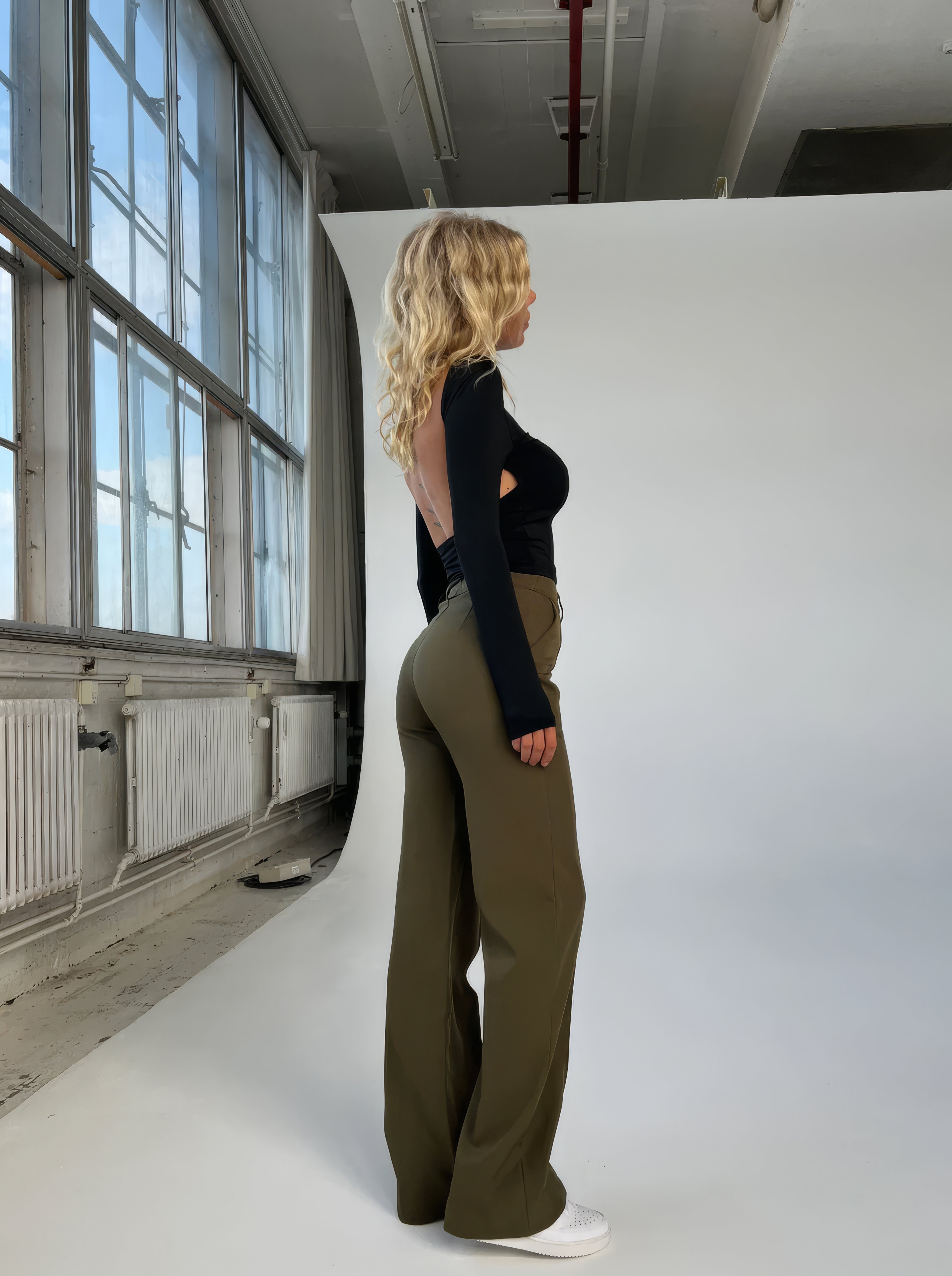 Beau | Straight-Leg High-Waist Trousers