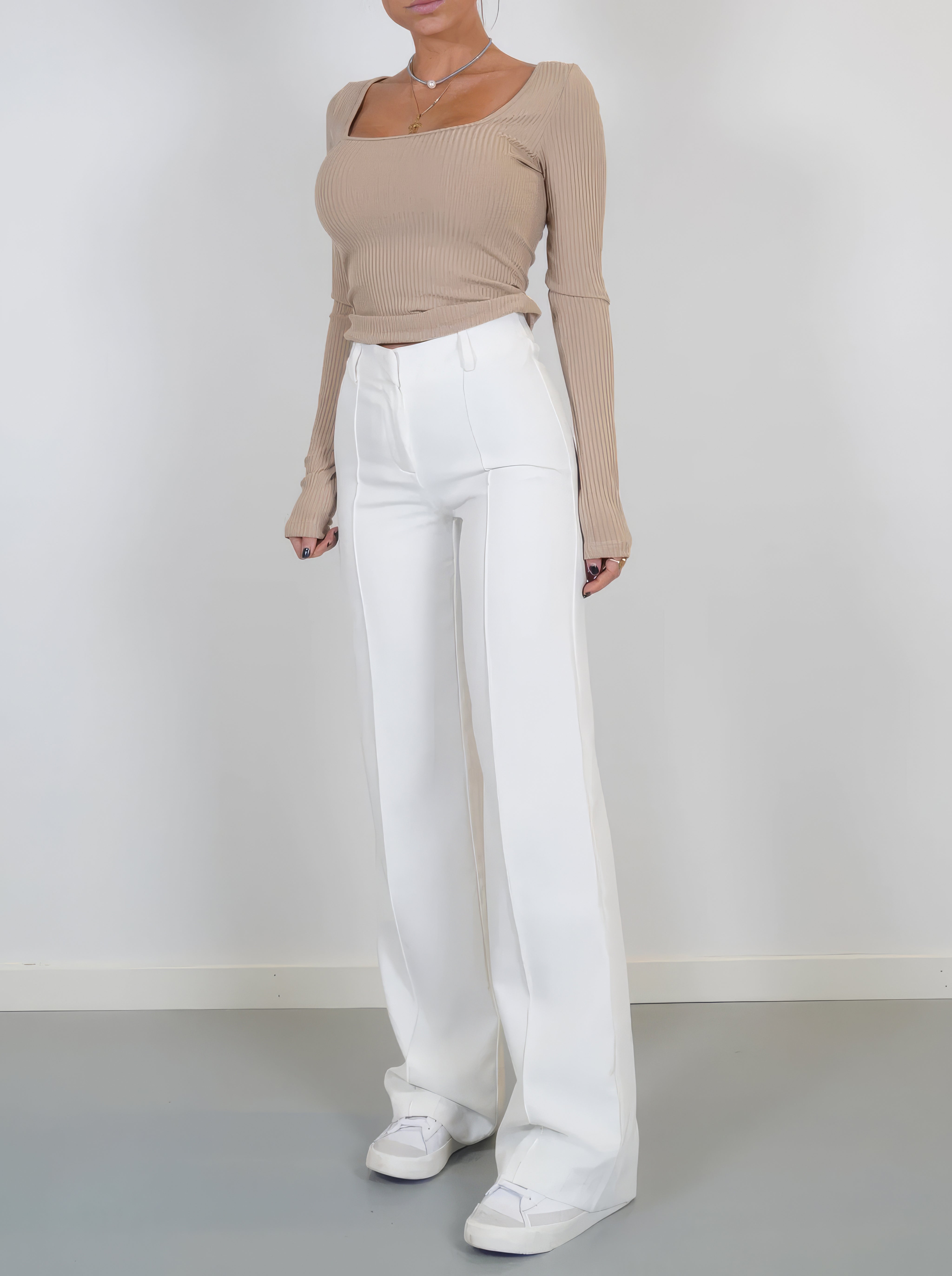Beau | Straight-Leg High-Waist Trousers
