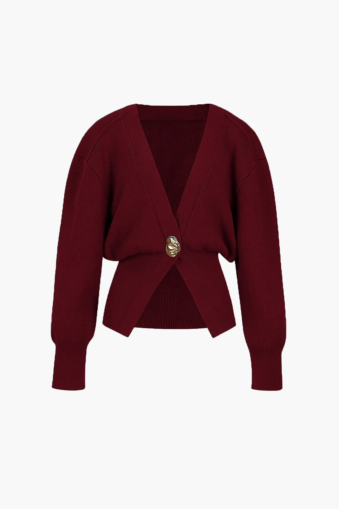 Chic Women's Cardigan with Gold Accents – Soft and Fashionable