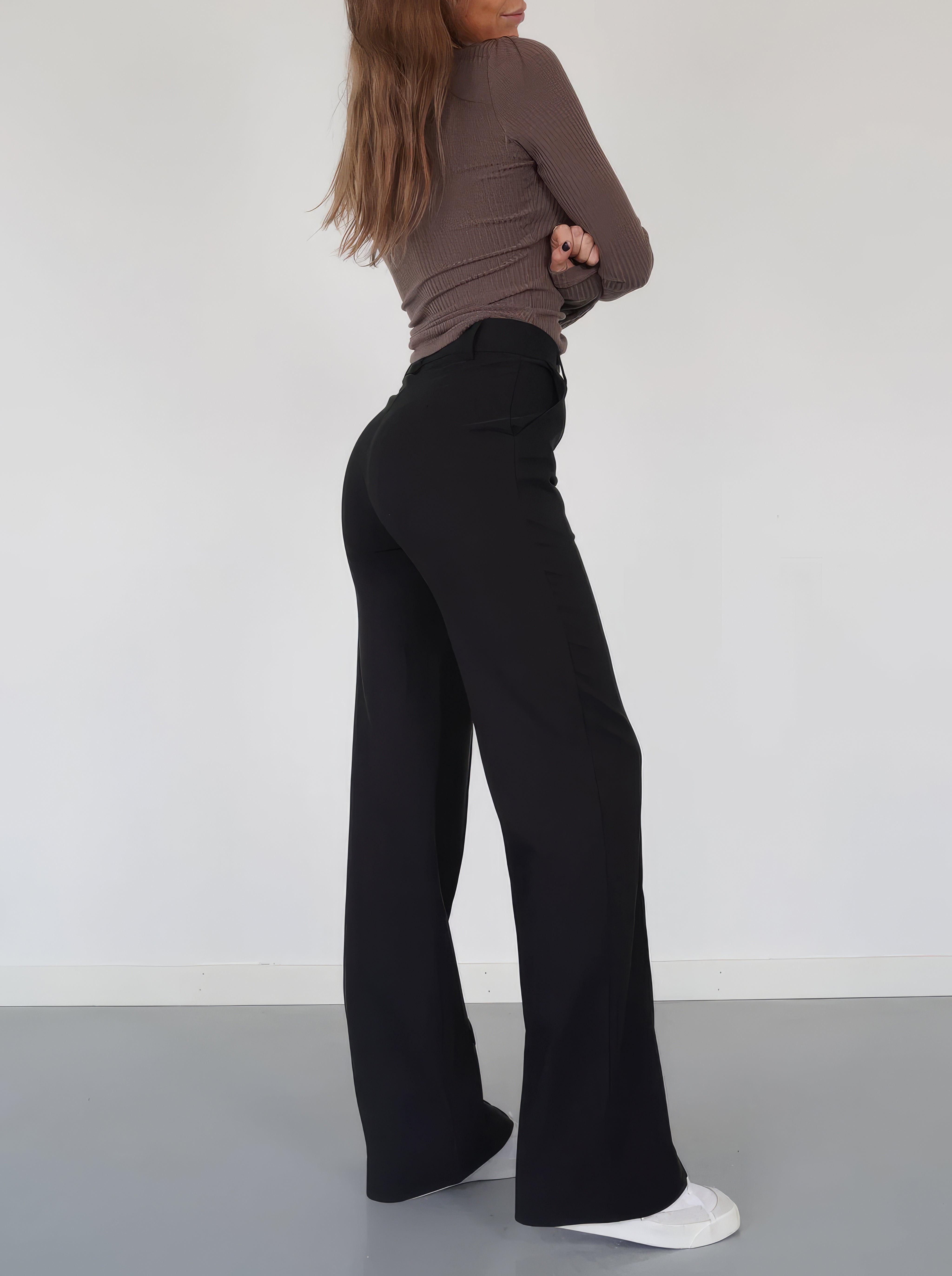 Beau | Straight-Leg High-Waist Trousers