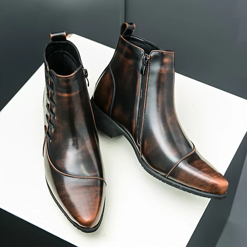 Samuel™ - Chic Thatcher Leather Dress Boots