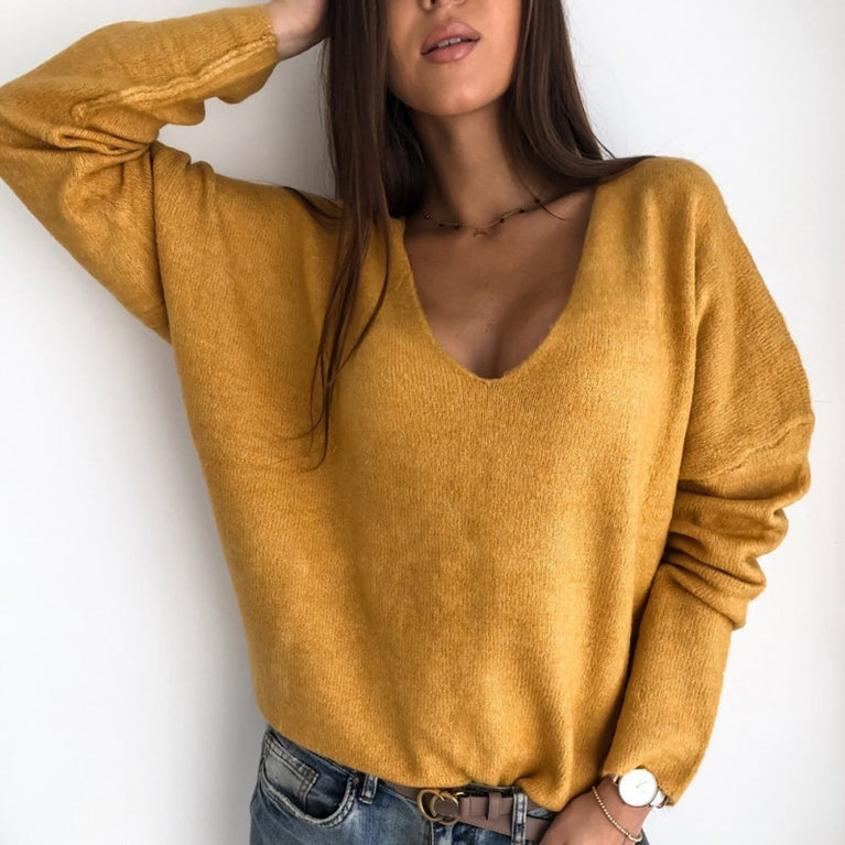 Deana | Stylish Women's V-Neck Sweater