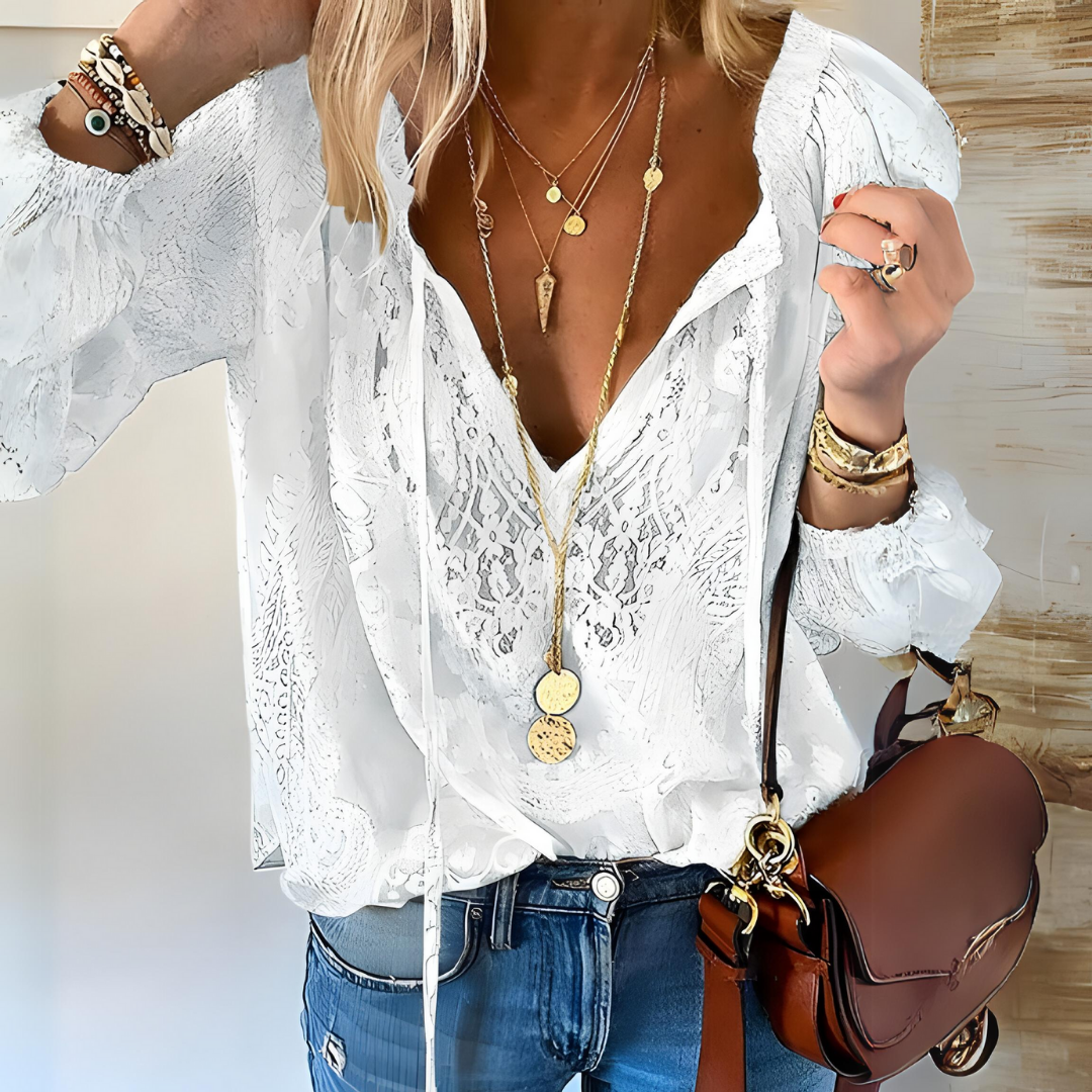 Kamilla | Bohemian-Inspired Loose-Fit Crocheted Blouse