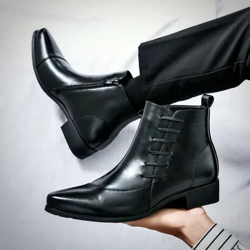 Samuel™ - Chic Thatcher Leather Dress Boots