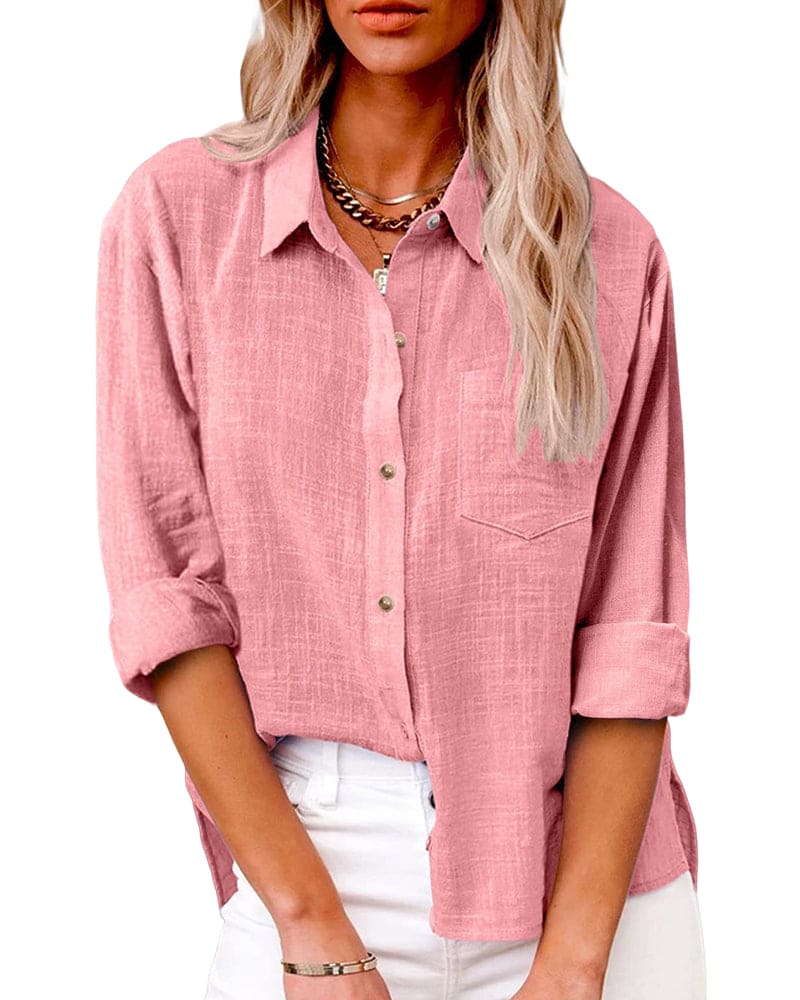 Christiane | Long Sleeve Blouse with Pockets
