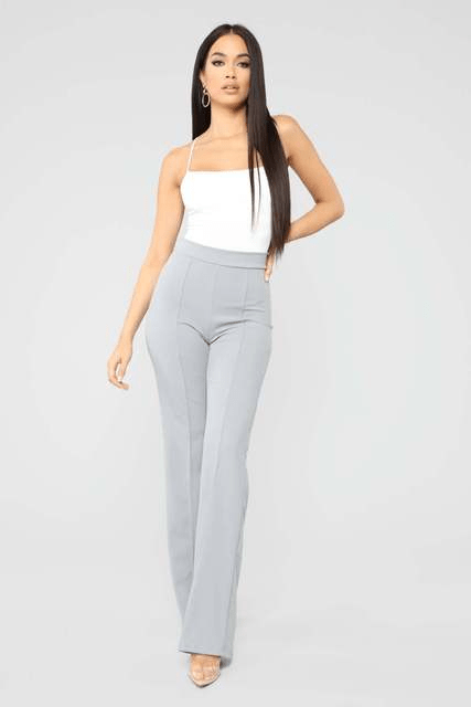 Arleta | Soft Fabric High-Waisted Flared Trousers