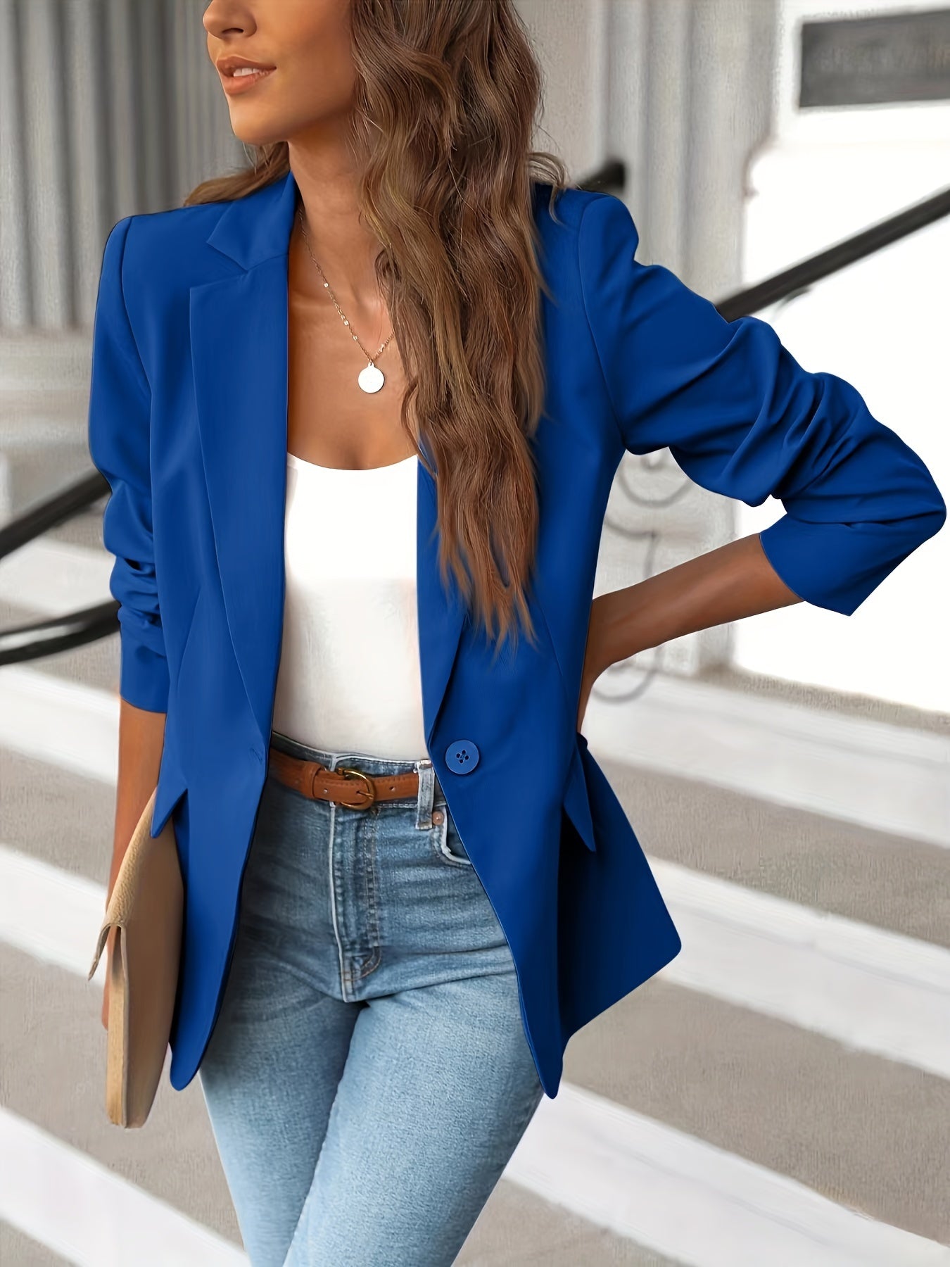 Bernita | Tailored Fit Women's Blazer in Suede Finish
