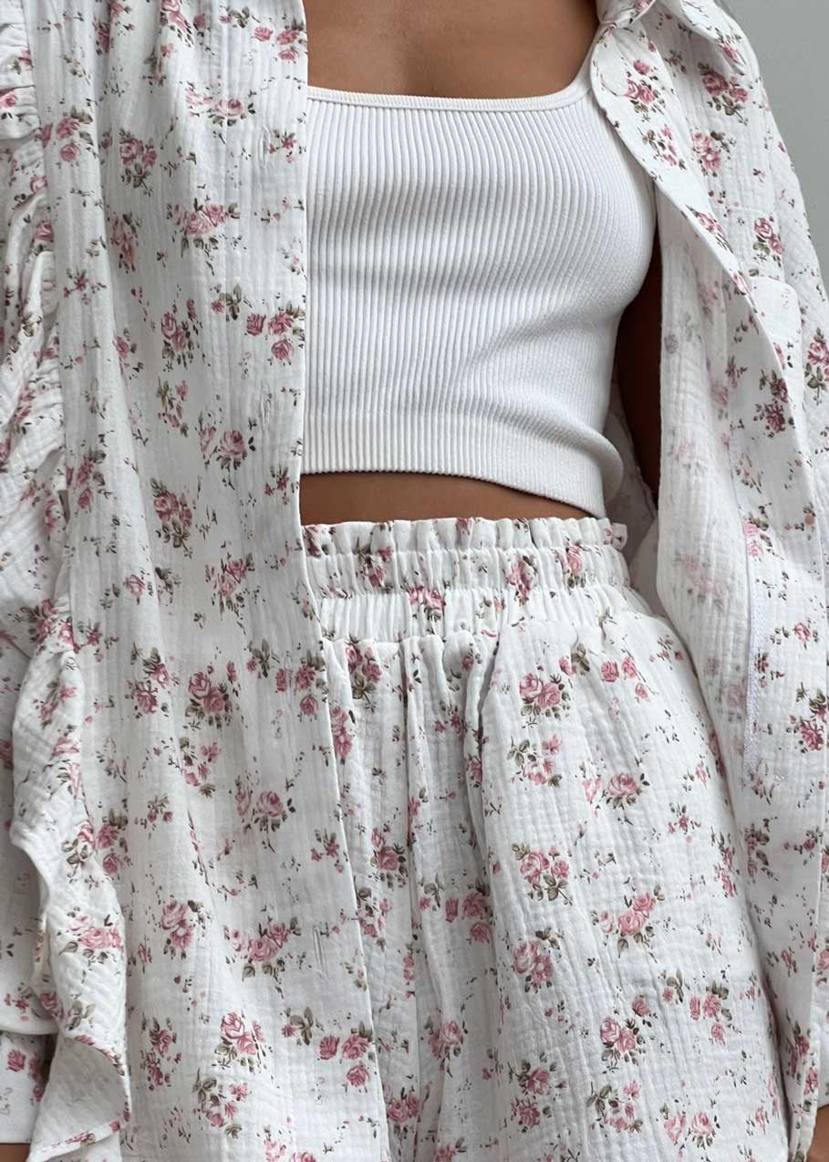 Milja | Floral Print Cotton Summer Set