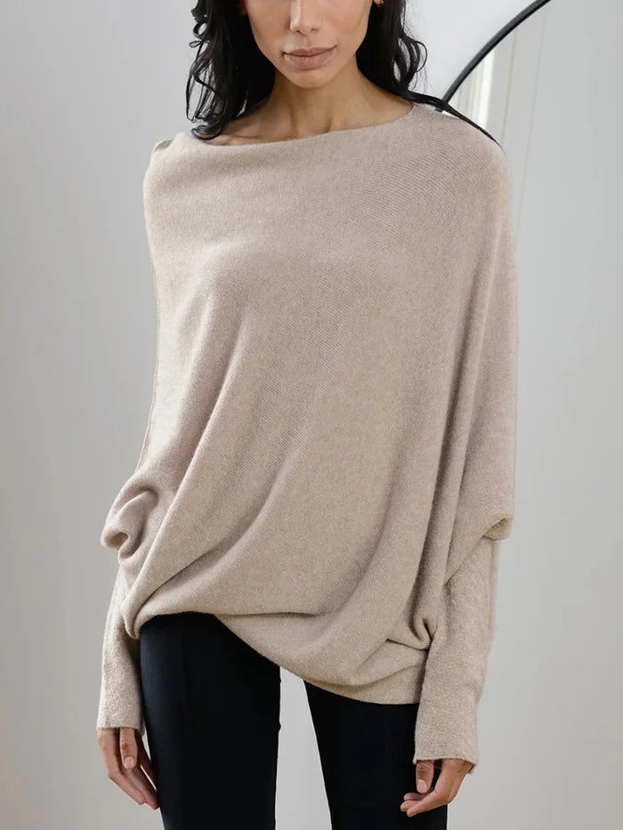 Arriane | Women's Cozy Relaxed Fit Sweater - Chic Swing Collar Design, Luxurious Soft Fabric Blend