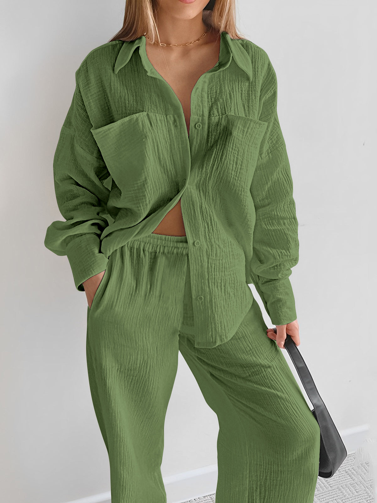 Ebba | Women's Minimalist Cotton Two-Piece Outfit