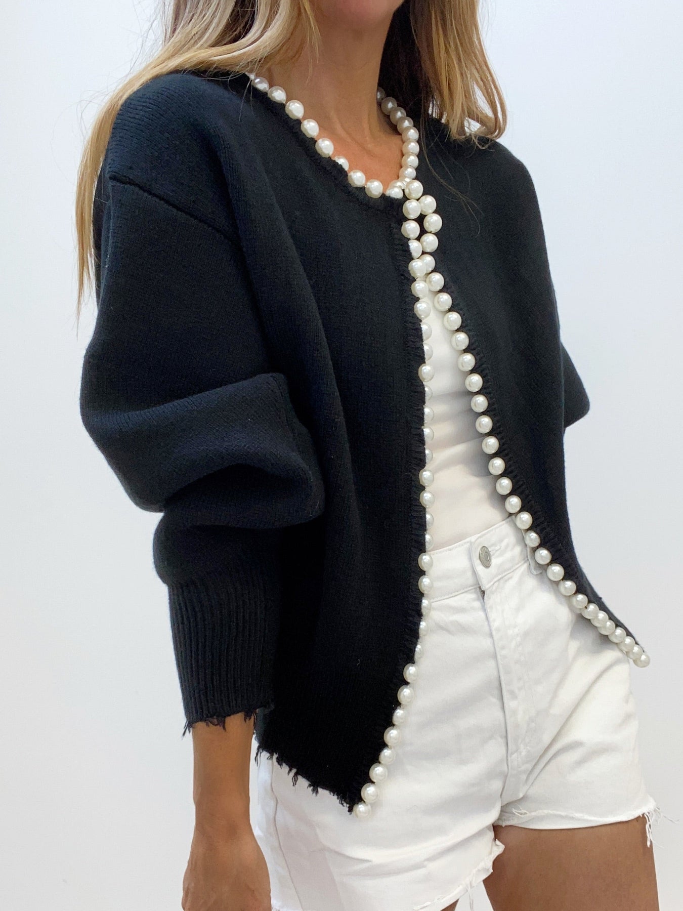 Frederique | Women's Cozy Vest Adorned with Pearls