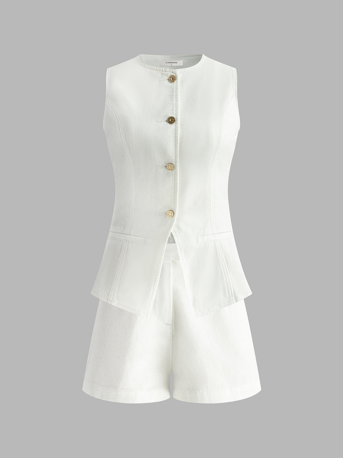 Aleece | Women's Two-Piece Denim Ensemble – Top and Shorts