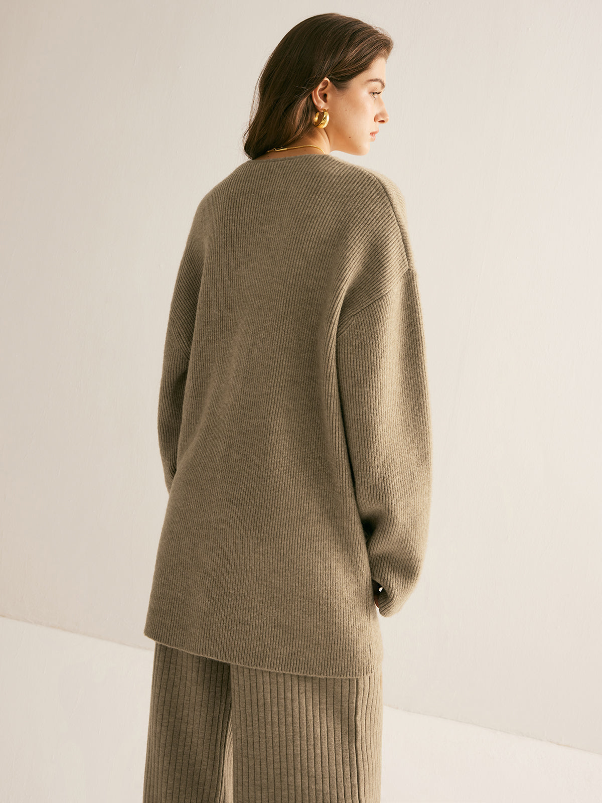 Annita | Women's Soft & Stretchy Ribbed Knitted Cardigan