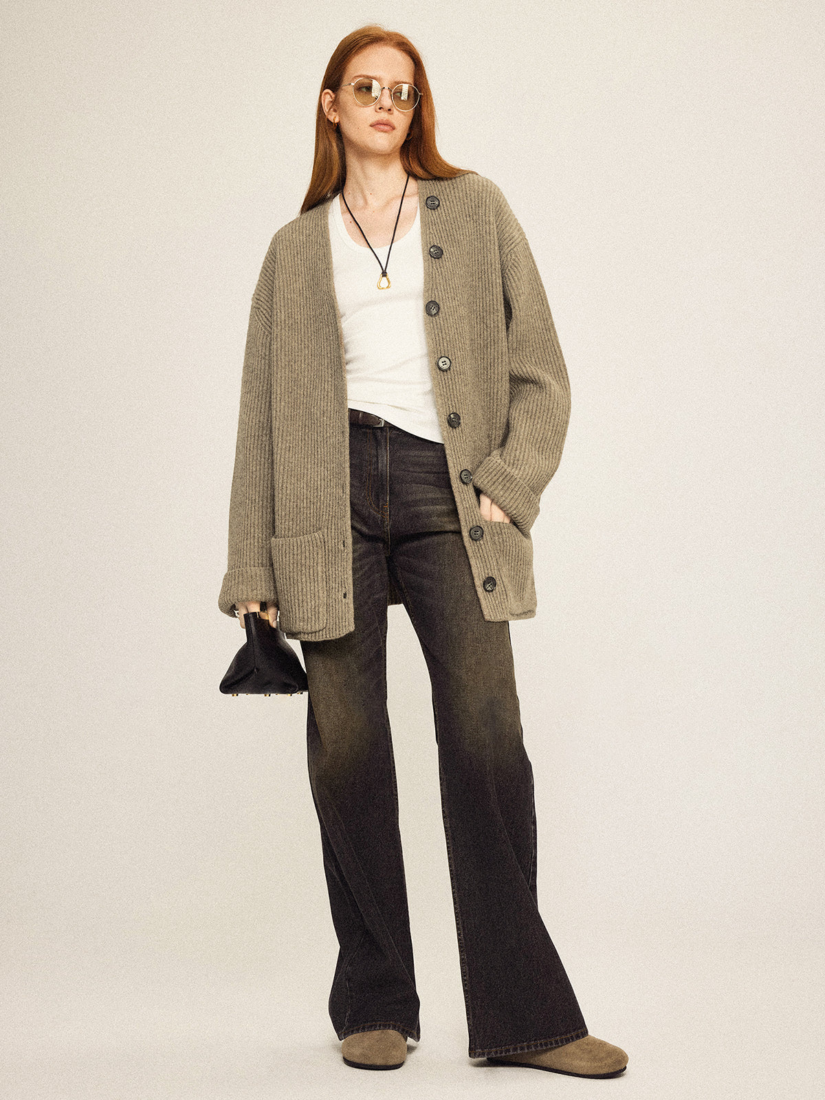 Annita | Women's Soft & Stretchy Ribbed Knitted Cardigan