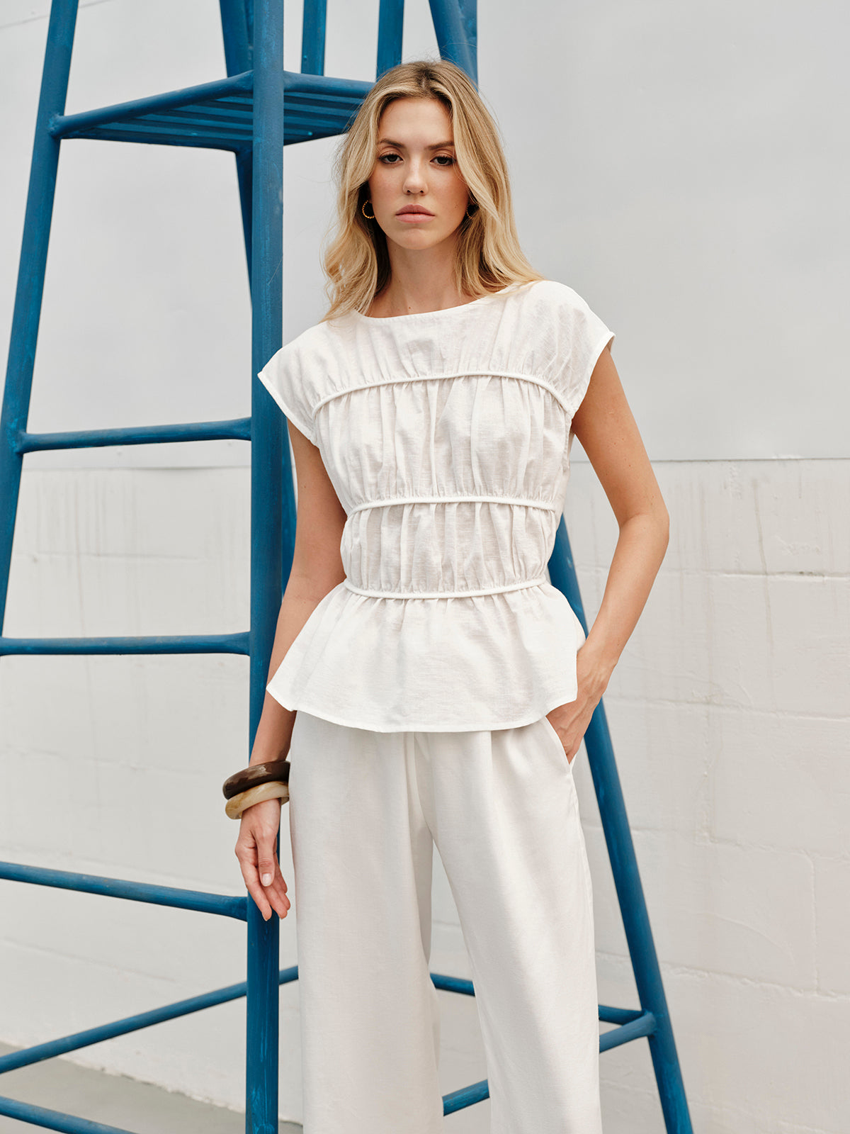 Asia | Women's Semi-Transparent Linen Blouse