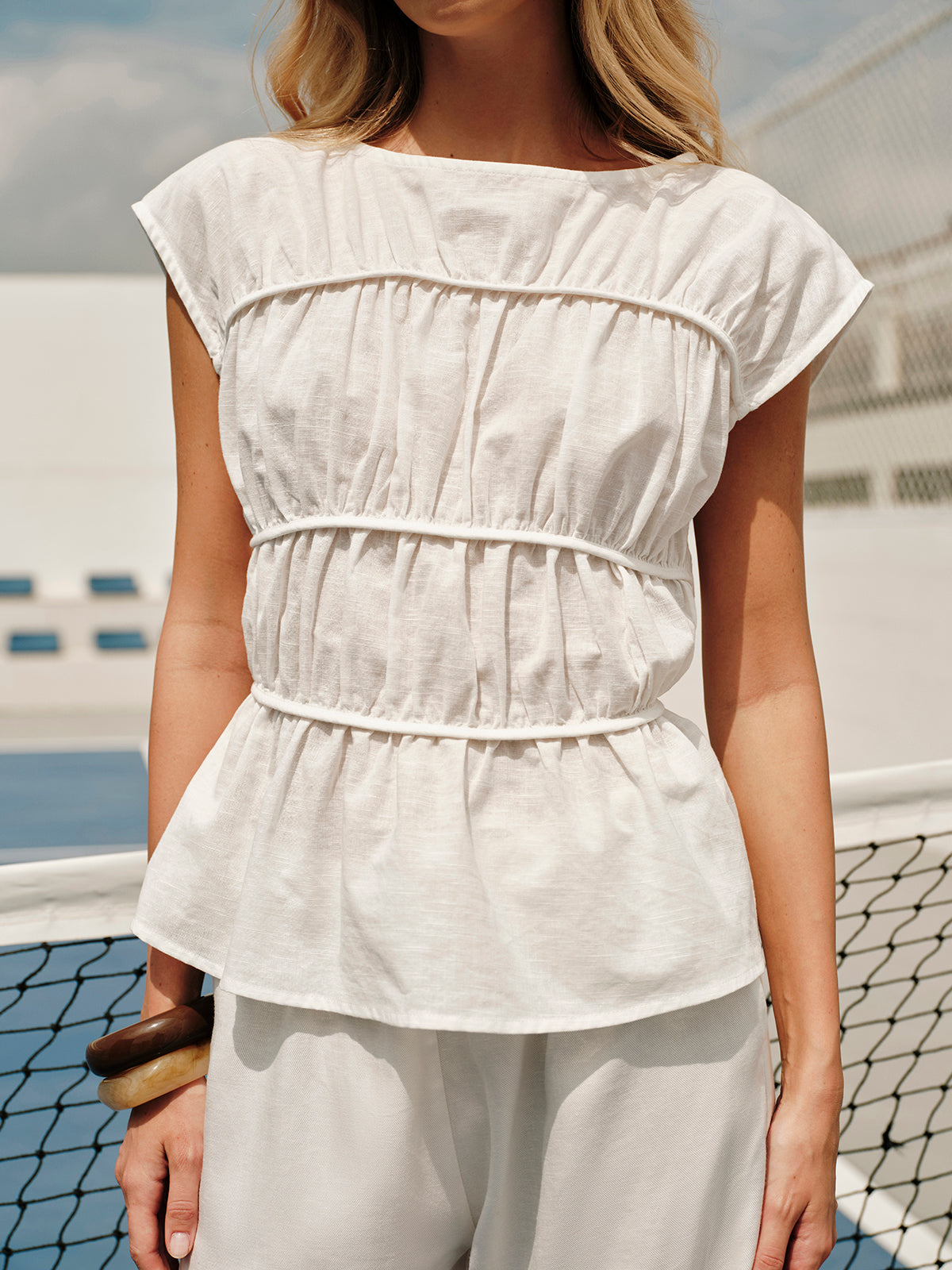 Asia | Women's Semi-Transparent Linen Blouse