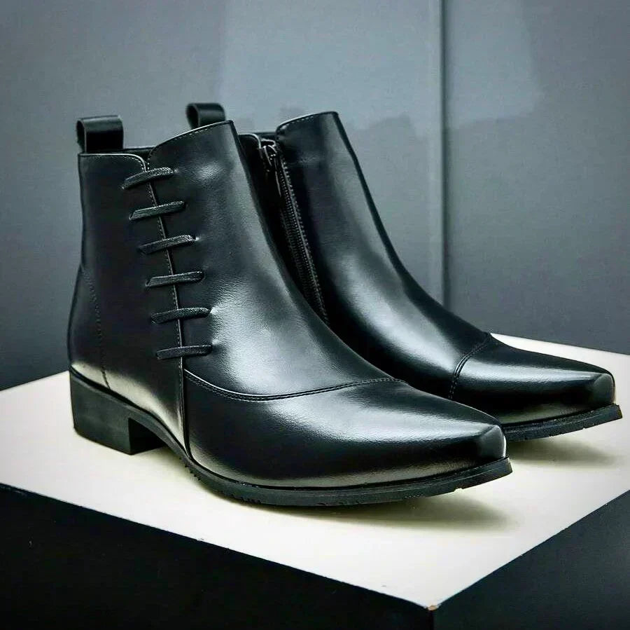 Samuel™ - Chic Thatcher Leather Dress Boots