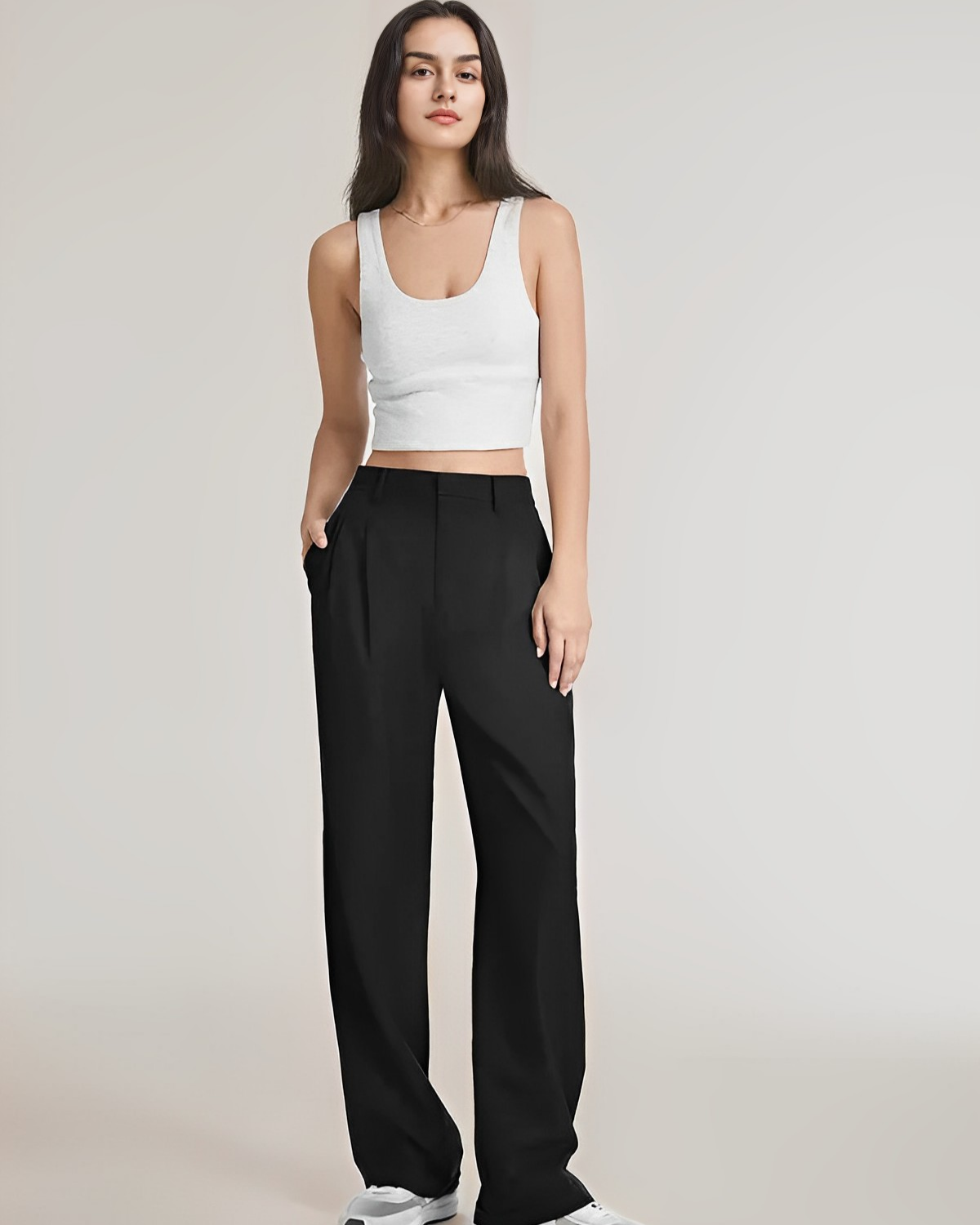 High-Waisted Wide-Leg Pants