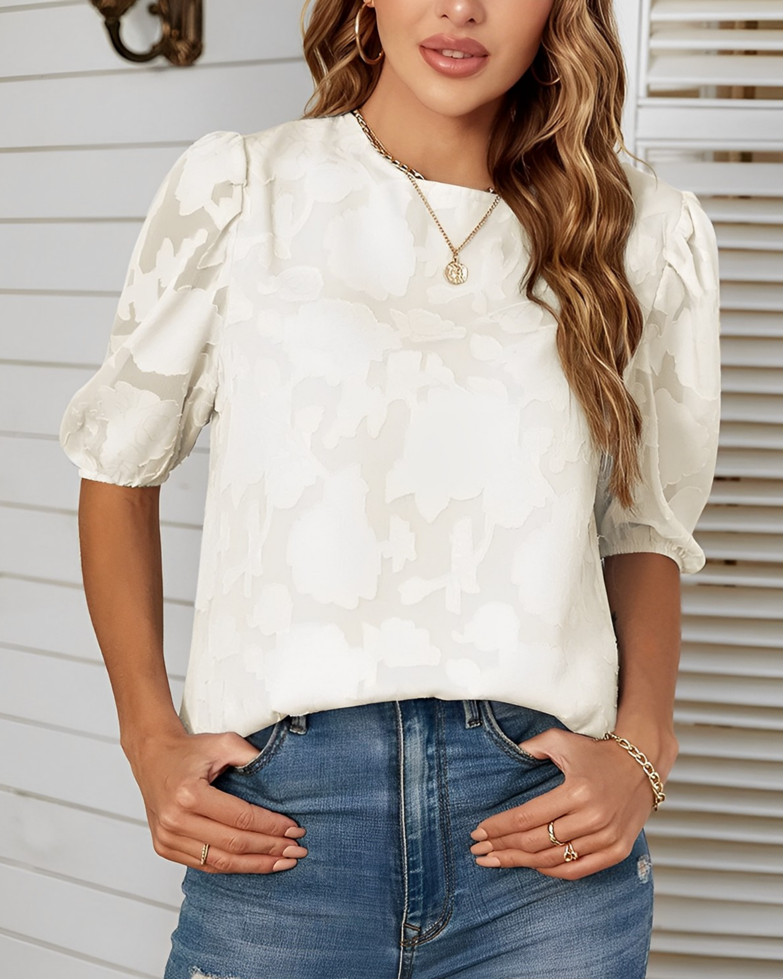 Gratia | Elegant Floral Print Women's Blouse