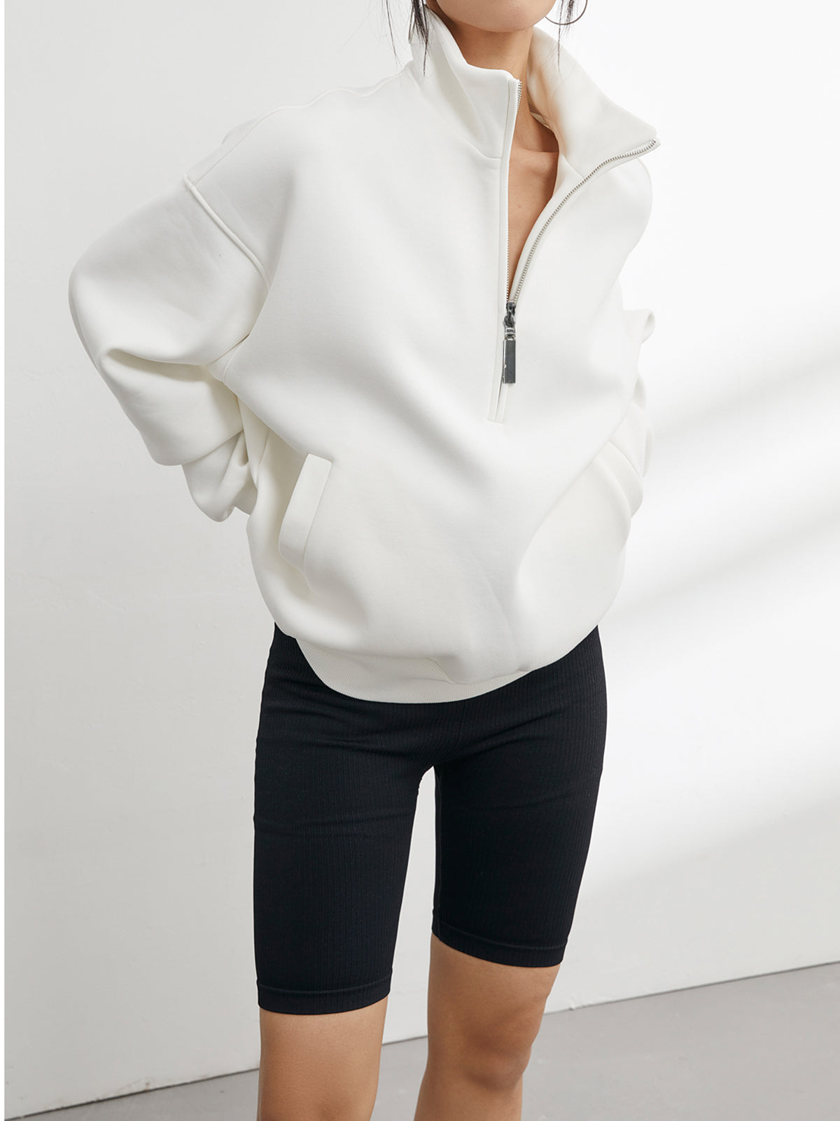 Planos | Women's Sporty Long Sleeve Jersey Sweater - Cozy and Stylish