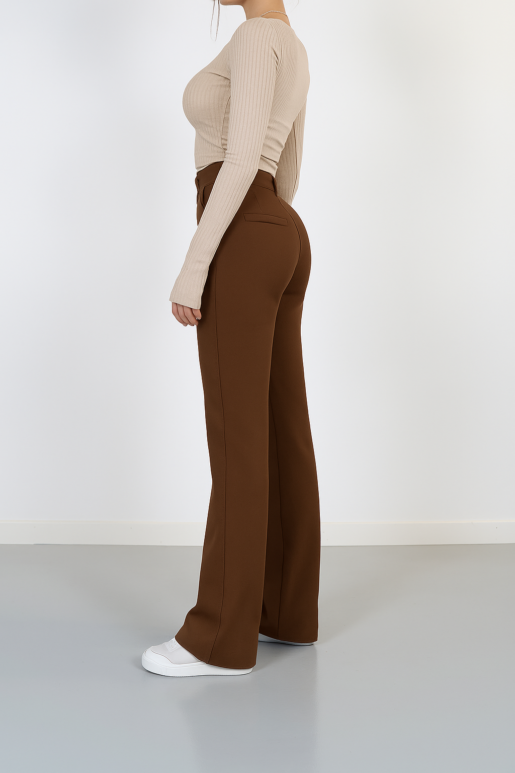Beau | Straight-Leg High-Waist Trousers