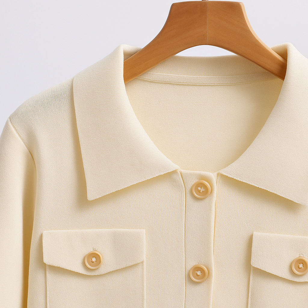 Elegant Two-Piece Ensemble - Short Sleeve Sweater with Long Skirt