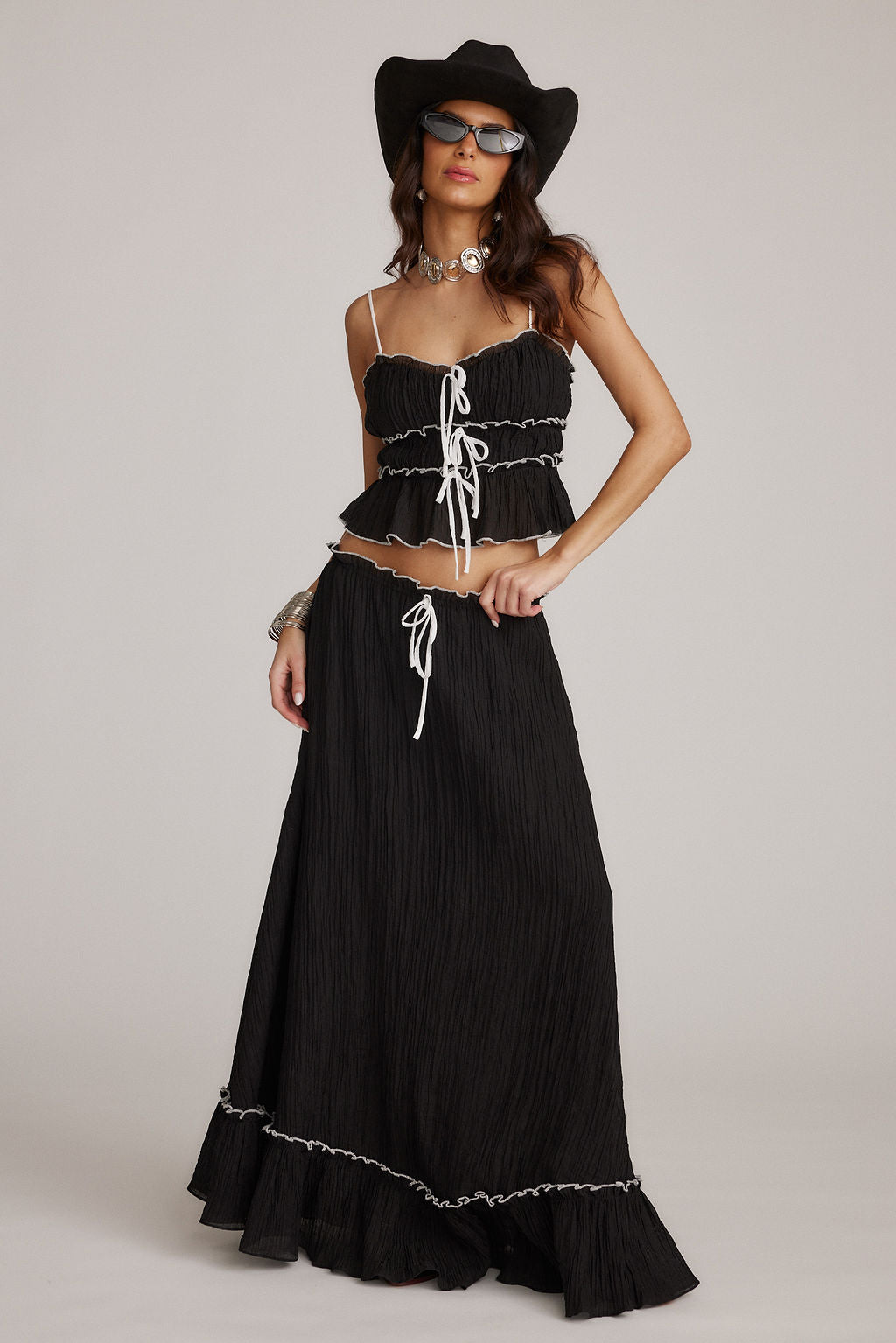 Cianna | Women's Two-Piece Summer Ensemble – Top and Maxi Skirt