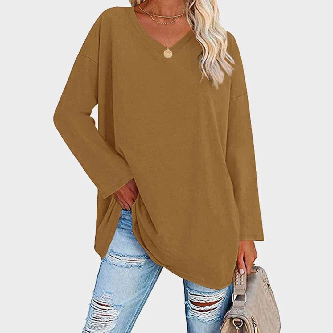 Relaxed Fit Long Sleeve Lightweight Sweater