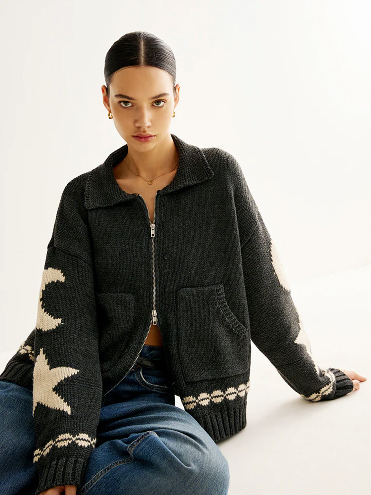 Djura | Women's Casual Vest - High Stretch Jacquard