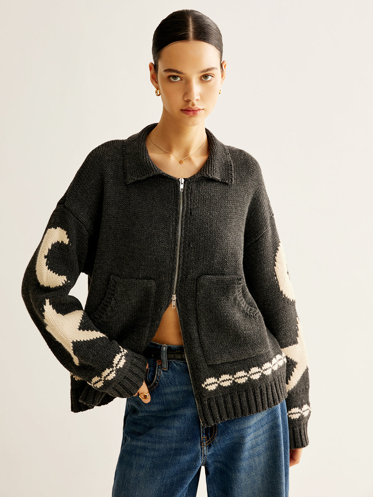 Djura | Women's Casual Vest - High Stretch Jacquard