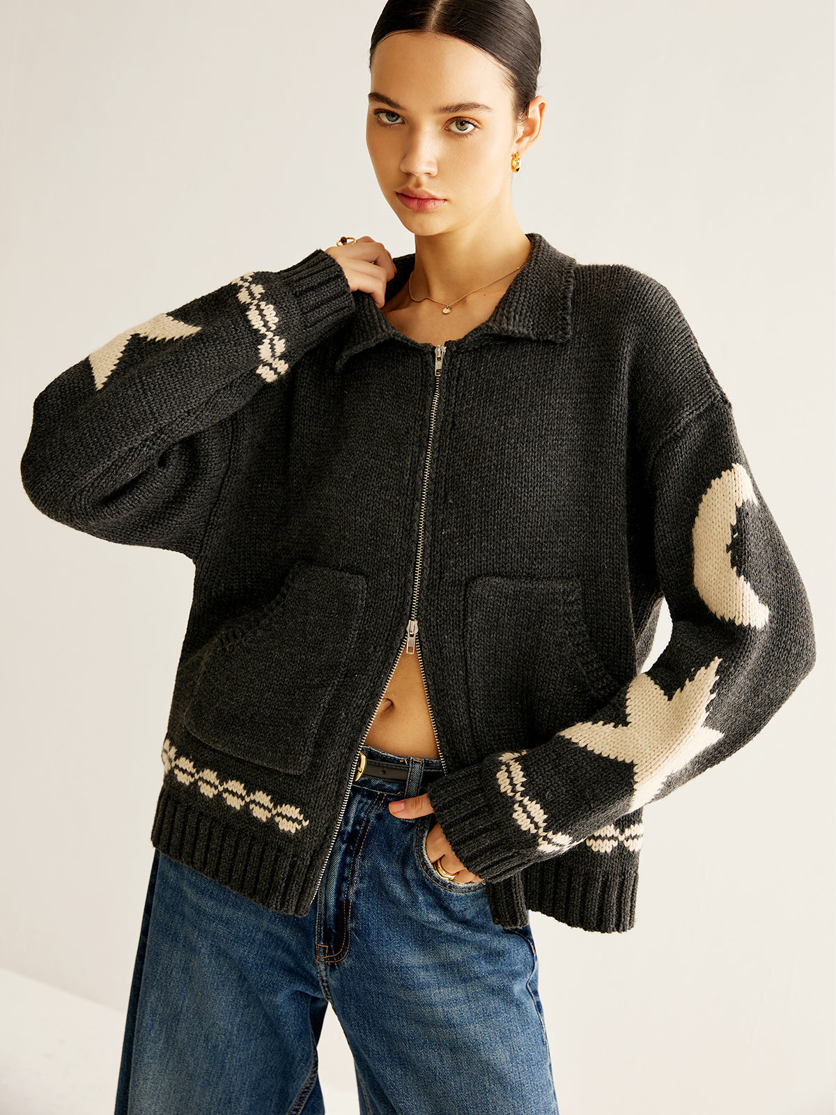 Djura | Women's Casual Vest - High Stretch Jacquard