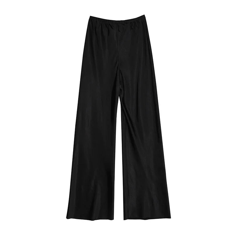 Liliana | Elegant Wide Leg Satin Pants – Stylish & Comfortable