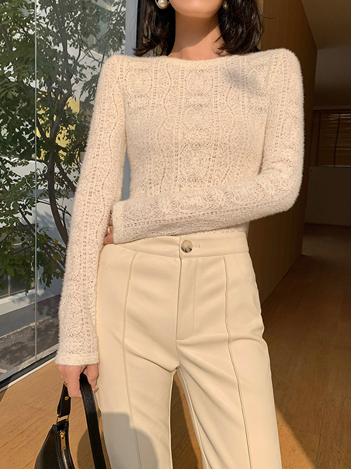 Flora | Women's Regular Fit Crew Neck Top