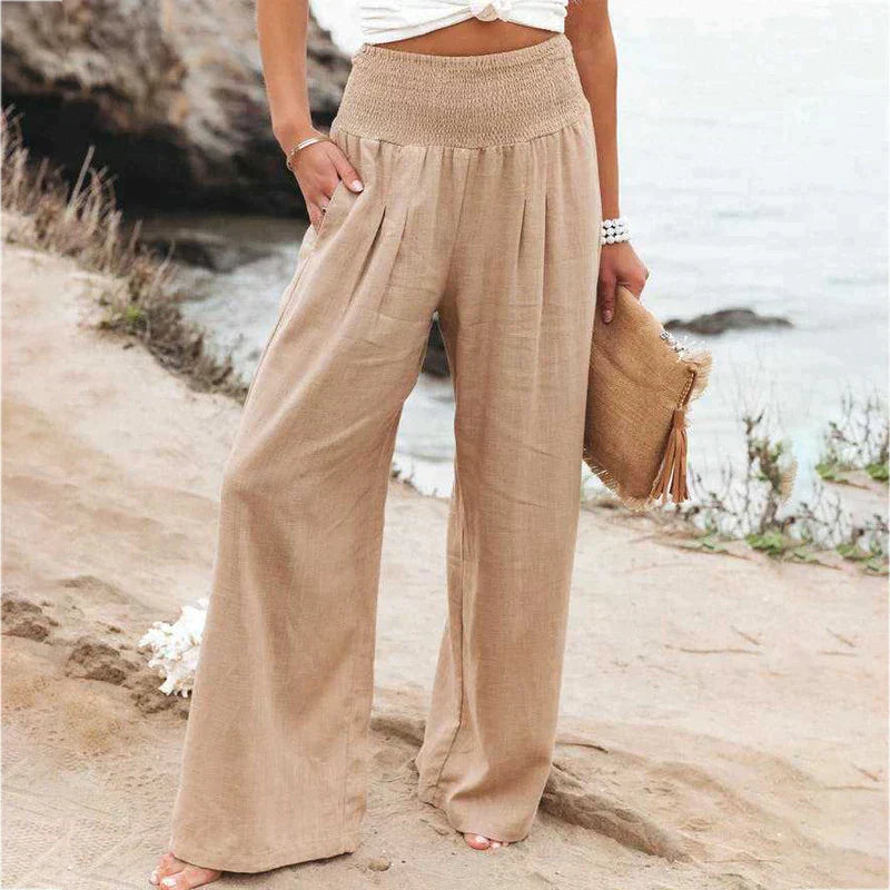 Eliana | Lightweight High-Waisted Trousers