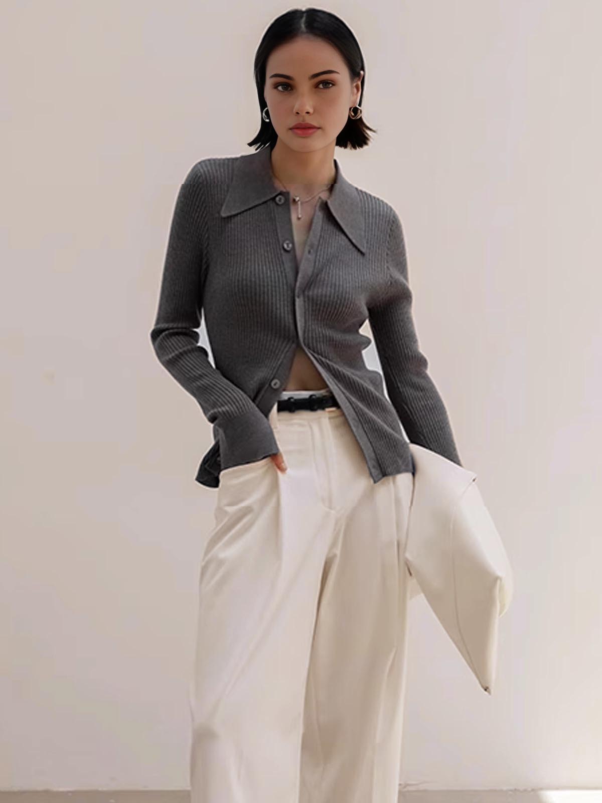 Jilly | Women's Elegant Button-Up Vest - High Stretch with Viscose Finish