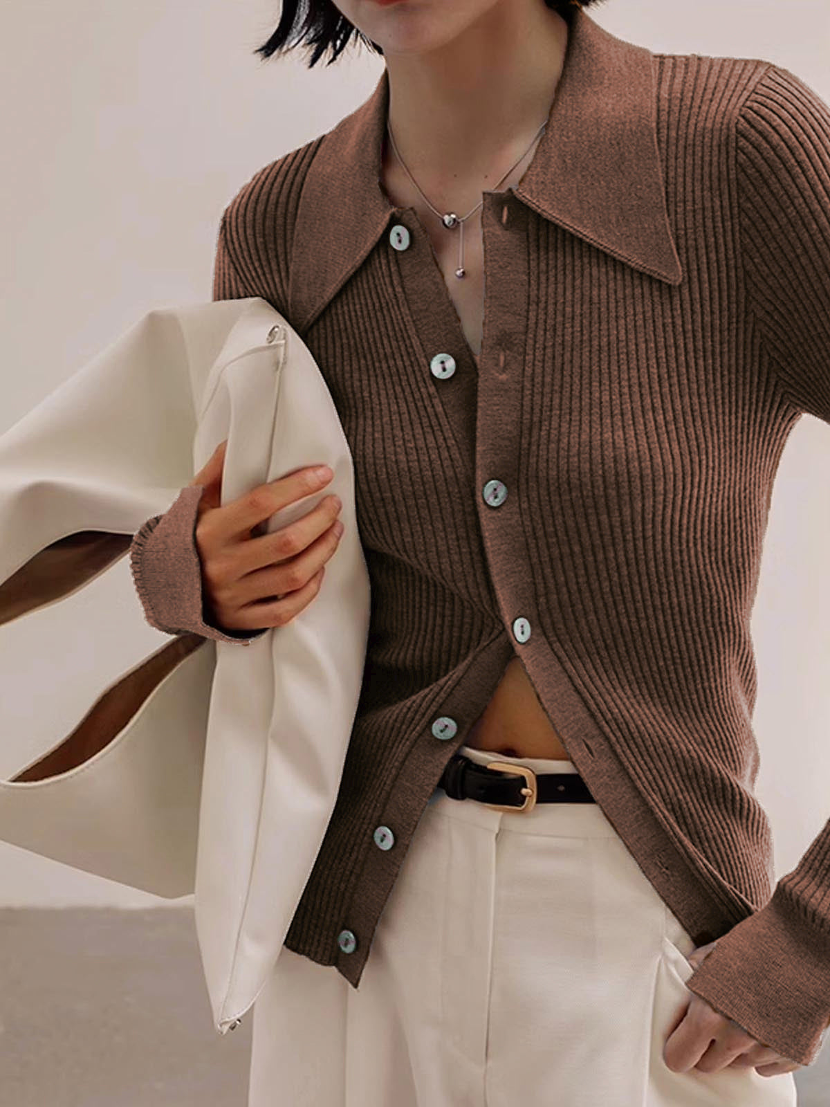 Jilly | Women's Elegant Button-Up Vest - High Stretch with Viscose Finish