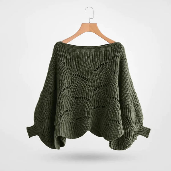 Lindsay | Women's Knit Sweater with Puff Sleeves - Chic and Cozy
