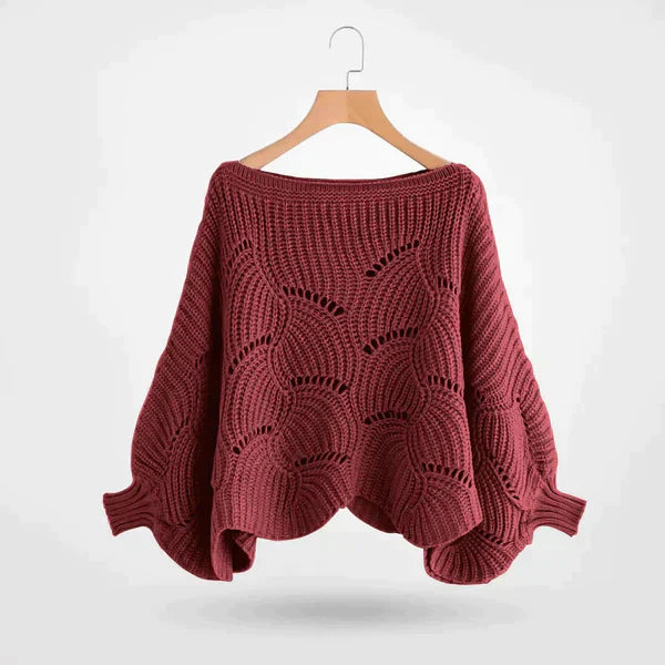 Lindsay | Women's Knit Sweater with Puff Sleeves - Chic and Cozy