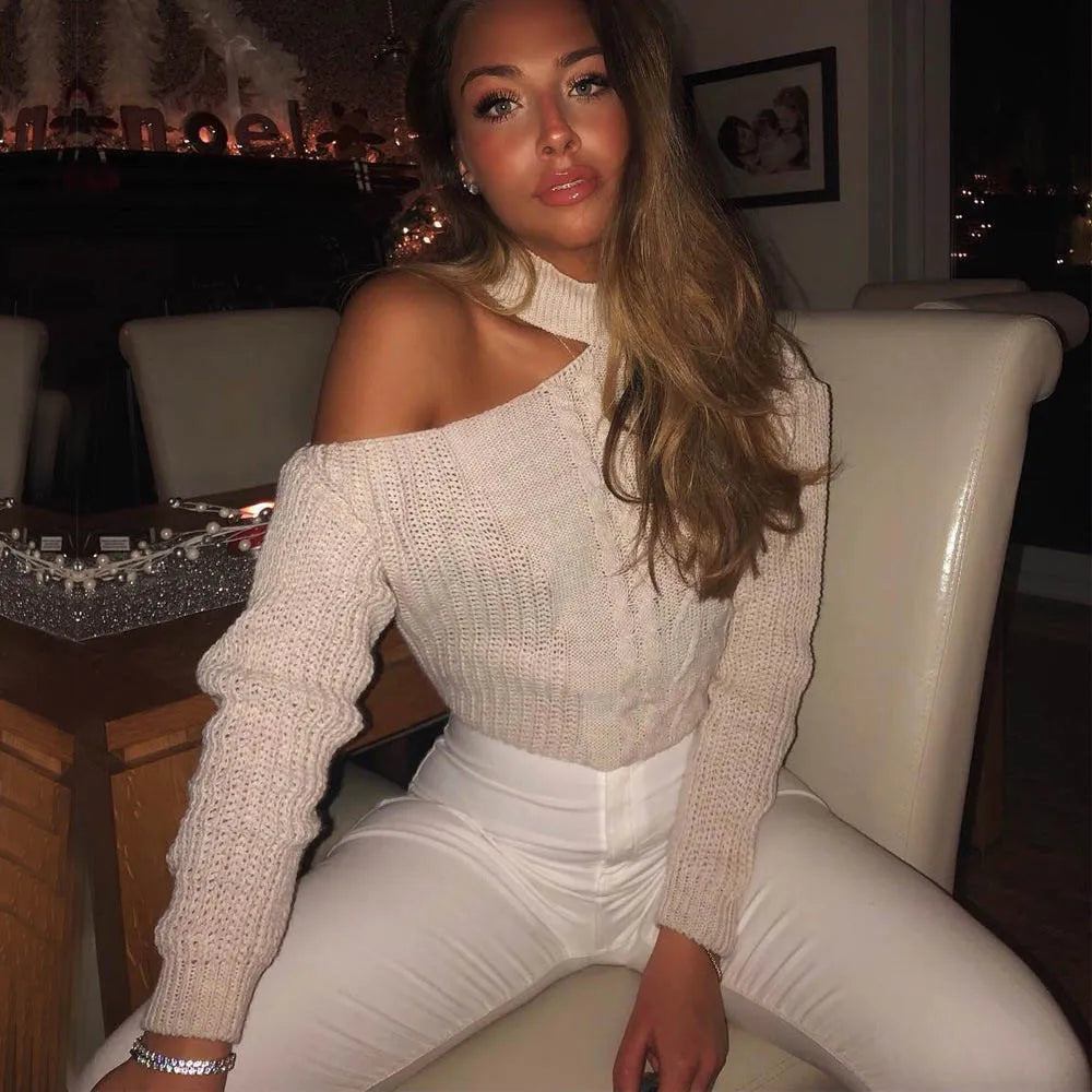 Geleen | Stylish Open Shoulder Knitted Sweater for Women - Ultimate Comfort